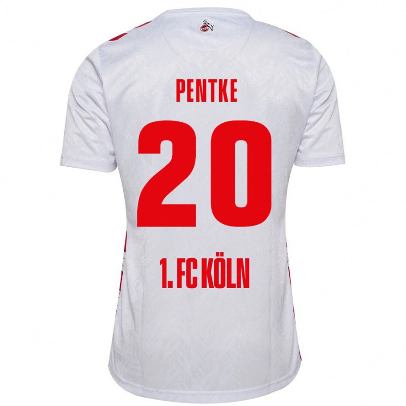 Danxen Kinder Philipp Pentke #20 Weiß Rot Heimtrikot Trikot 2024/25 T-Shirt