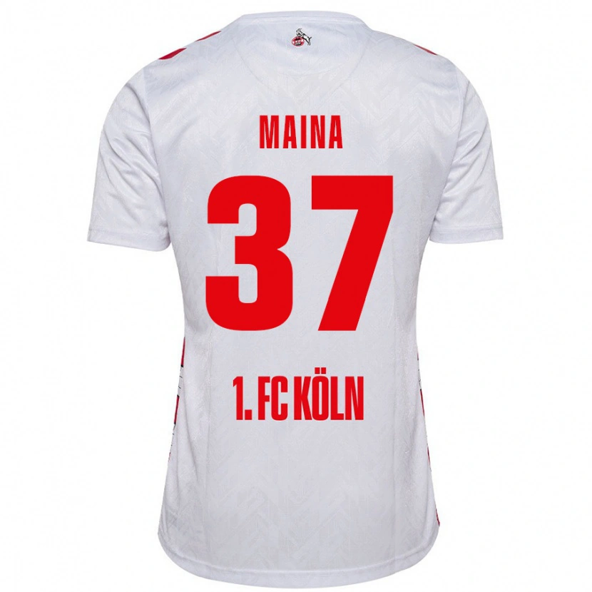 Danxen Kinder Linton Maina #37 Weiß Rot Heimtrikot Trikot 2024/25 T-Shirt
