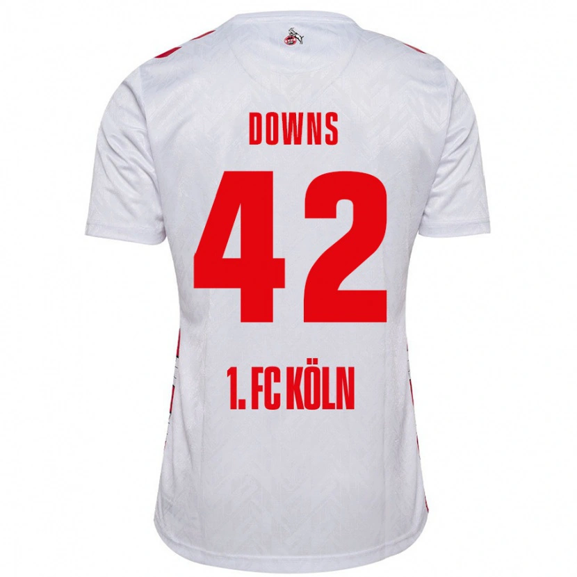 Danxen Kinder Damion Downs #42 Weiß Rot Heimtrikot Trikot 2024/25 T-Shirt