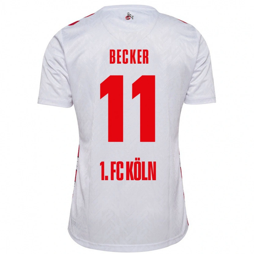 Danxen Kinder Marlon Becker #11 Weiß Rot Heimtrikot Trikot 2024/25 T-Shirt