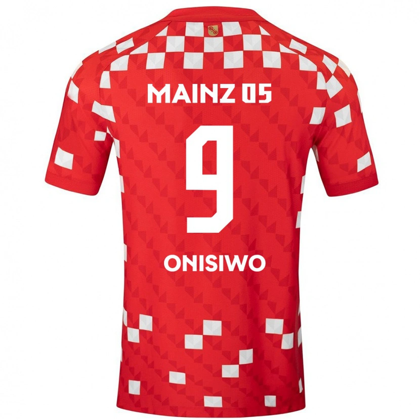 Danxen Kinder Karim Onisiwo #9 Weiß Rot Heimtrikot Trikot 2024/25 T-Shirt