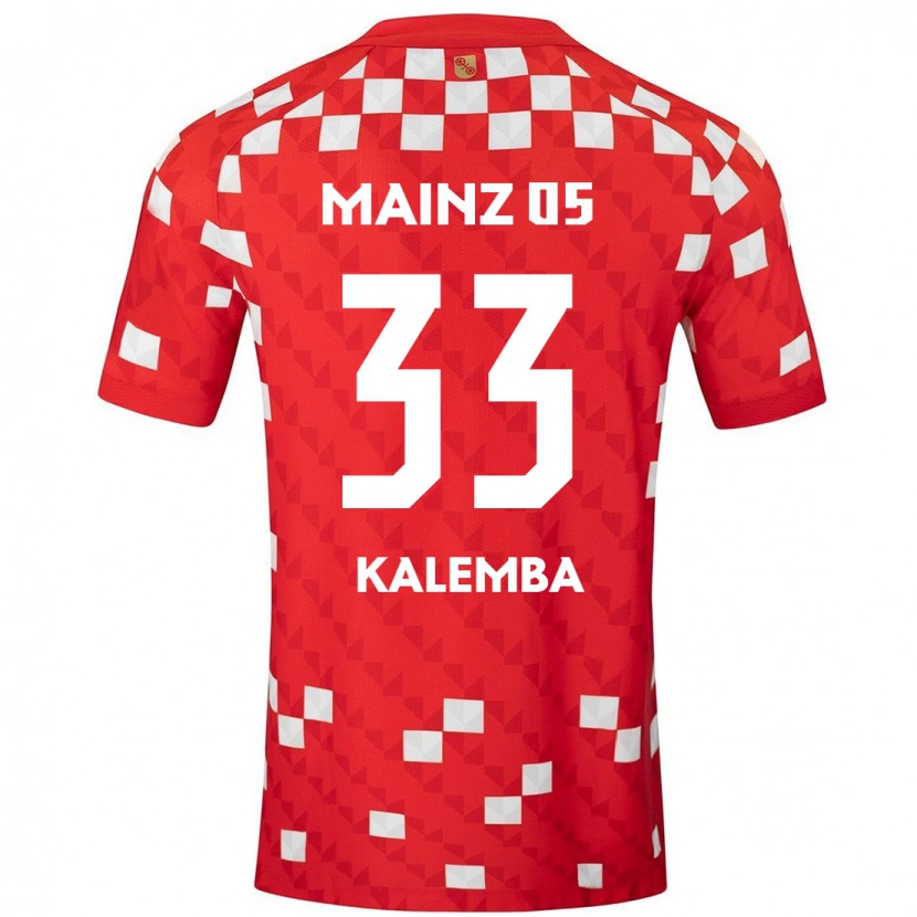 Danxen Kinder Marcel Kalemba #33 Weiß Rot Heimtrikot Trikot 2024/25 T-Shirt