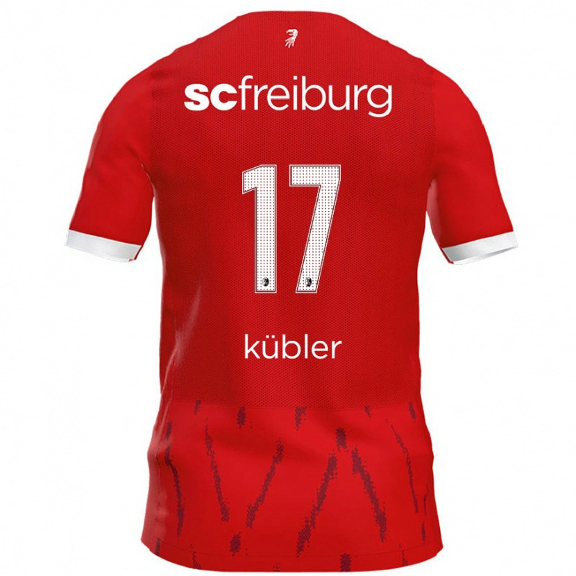 Danxen Kinder Lukas Kübler #17 Rot Heimtrikot Trikot 2024/25 T-Shirt