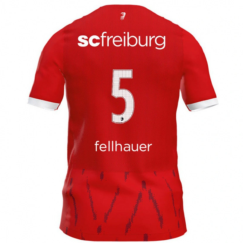 Danxen Kinder Kim Fellhauer #5 Rot Heimtrikot Trikot 2024/25 T-Shirt