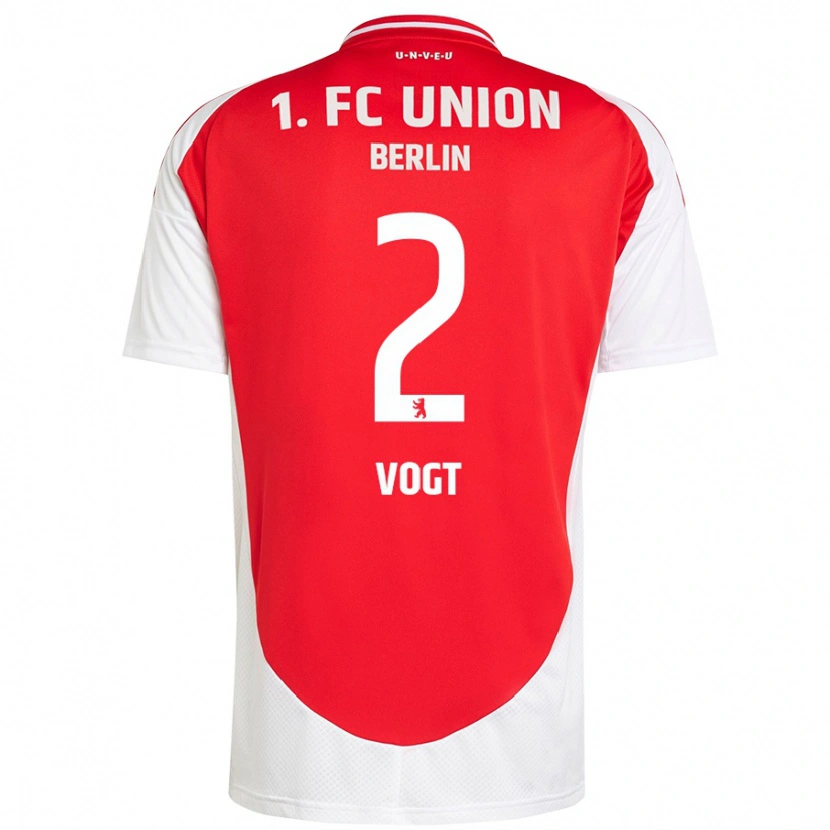 Danxen Kinder Kevin Vogt #2 Rot Weiß Heimtrikot Trikot 2024/25 T-Shirt