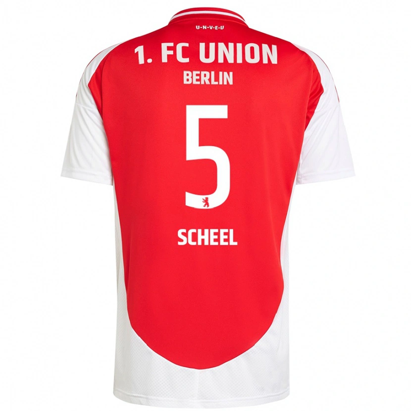 Danxen Kinder Luca Scheel #5 Rot Weiß Heimtrikot Trikot 2024/25 T-Shirt