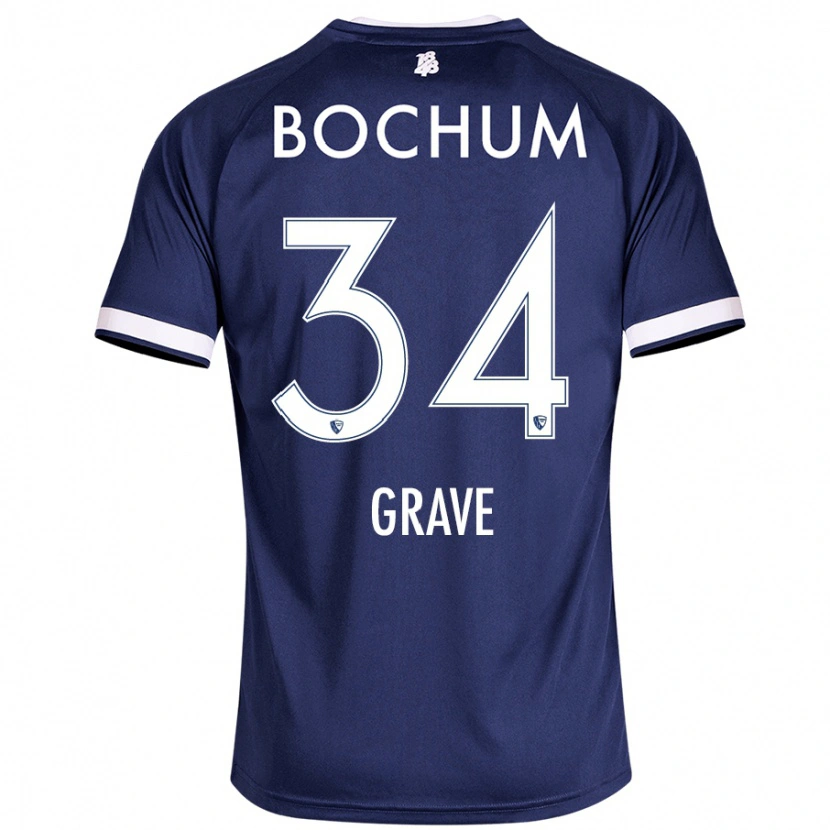 Danxen Kinder Paul Grave #34 Dunkelblau Heimtrikot Trikot 2024/25 T-Shirt