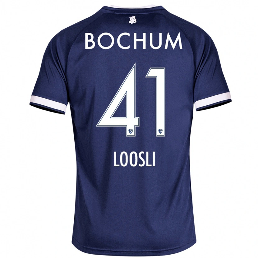 Danxen Kinder Noah Loosli #41 Dunkelblau Heimtrikot Trikot 2024/25 T-Shirt