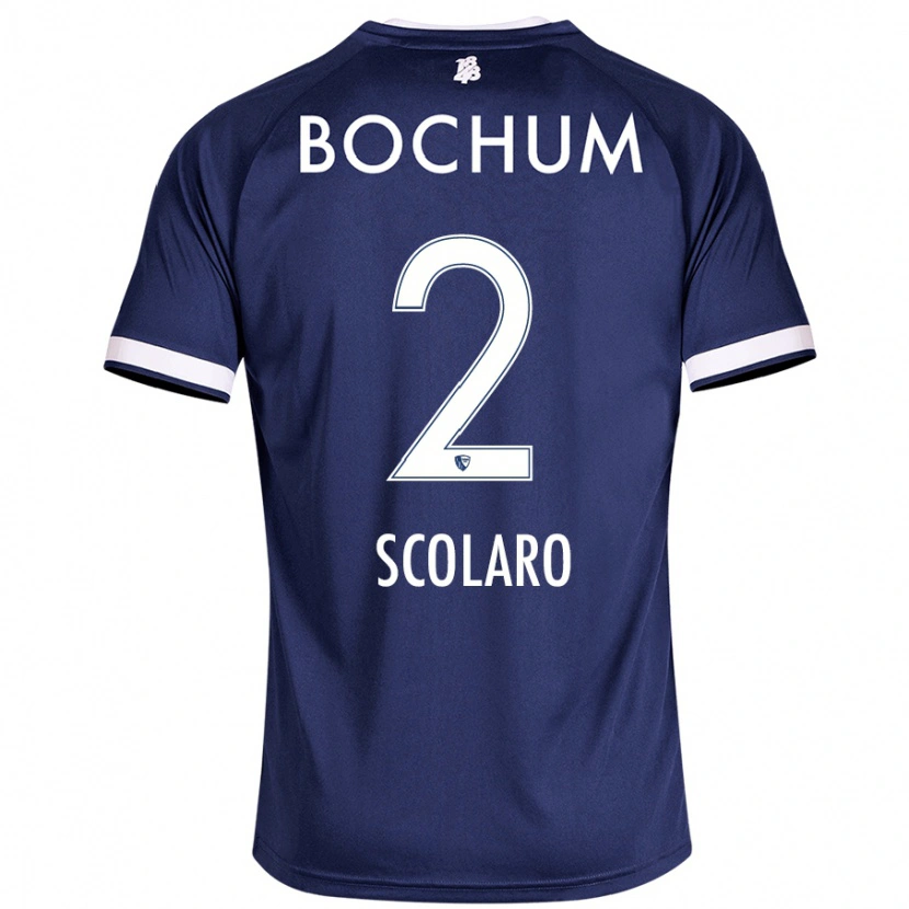Danxen Kinder Roberto Scolaro #2 Dunkelblau Heimtrikot Trikot 2024/25 T-Shirt