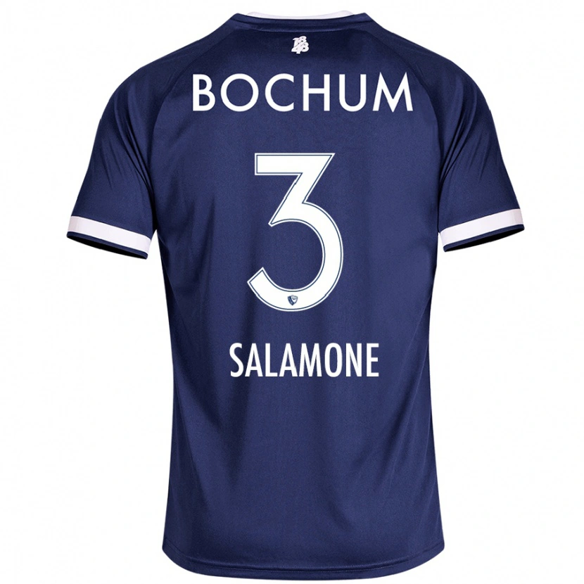 Danxen Kinder Elia-Giona Salamone #3 Dunkelblau Heimtrikot Trikot 2024/25 T-Shirt