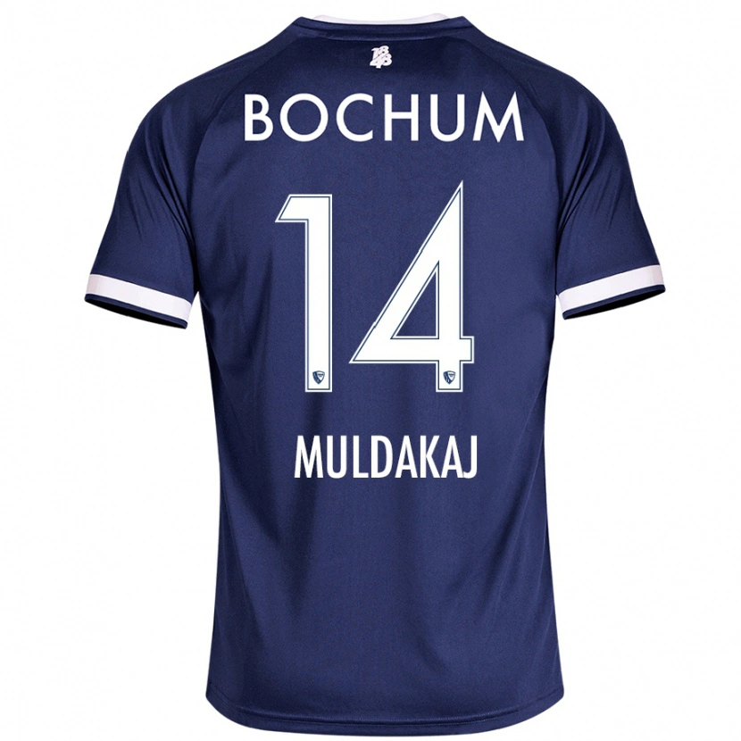 Danxen Kinder Ardit Muldakaj #14 Dunkelblau Heimtrikot Trikot 2024/25 T-Shirt
