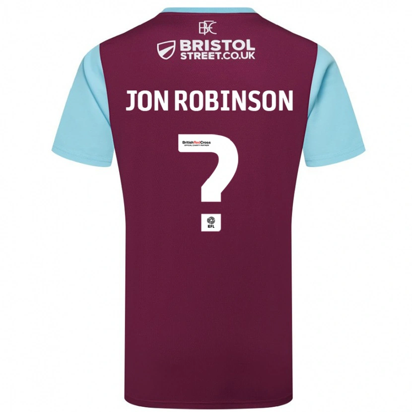 Danxen Kinder Jon Ander Vilar Robinson #0 Burgunderrot Himmelblau Heimtrikot Trikot 2024/25 T-Shirt