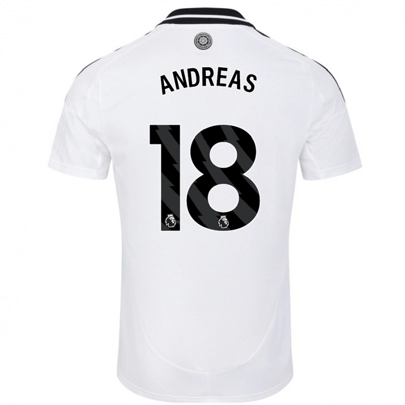 Danxen Kinder Andreas Pereira #18 Weiß Heimtrikot Trikot 2024/25 T-Shirt