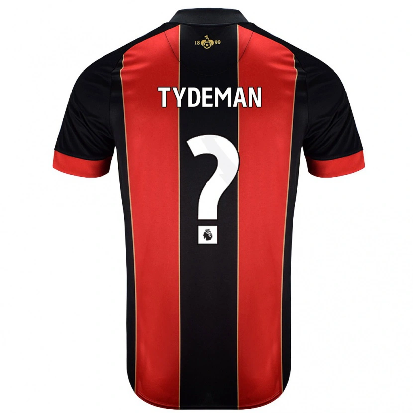 Danxen Kinder Kian Tydeman #0 Rot Schwarz Heimtrikot Trikot 2024/25 T-Shirt