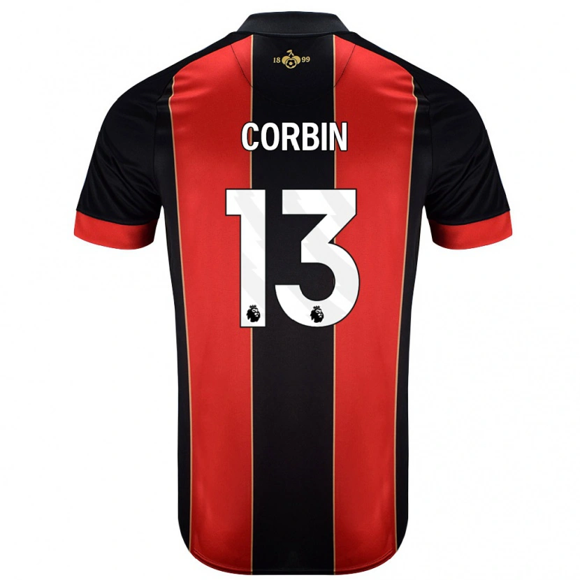 Danxen Kinder Helen Corbin #13 Rot Schwarz Heimtrikot Trikot 2024/25 T-Shirt