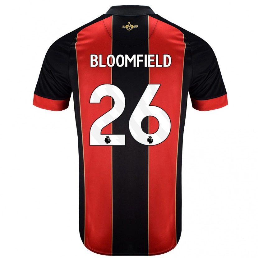 Danxen Kinder Erin Bloomfield #26 Rot Schwarz Heimtrikot Trikot 2024/25 T-Shirt