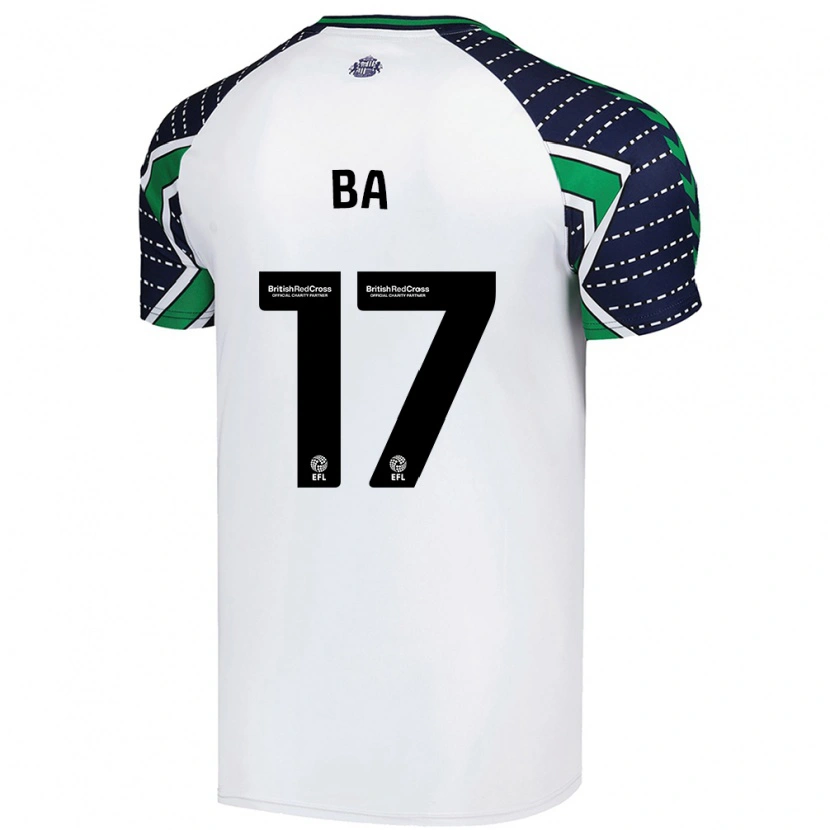 Danxen Kinder Abdoullah Ba #17 Weiß Auswärtstrikot Trikot 2024/25 T-Shirt