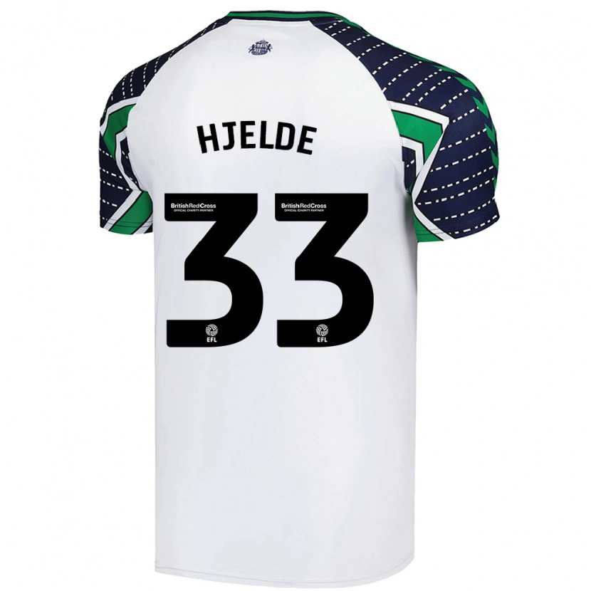 Danxen Kinder Leo Fuhr Hjelde #33 Weiß Auswärtstrikot Trikot 2024/25 T-Shirt