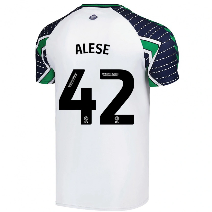 Danxen Kinder Aji Alese #42 Weiß Auswärtstrikot Trikot 2024/25 T-Shirt