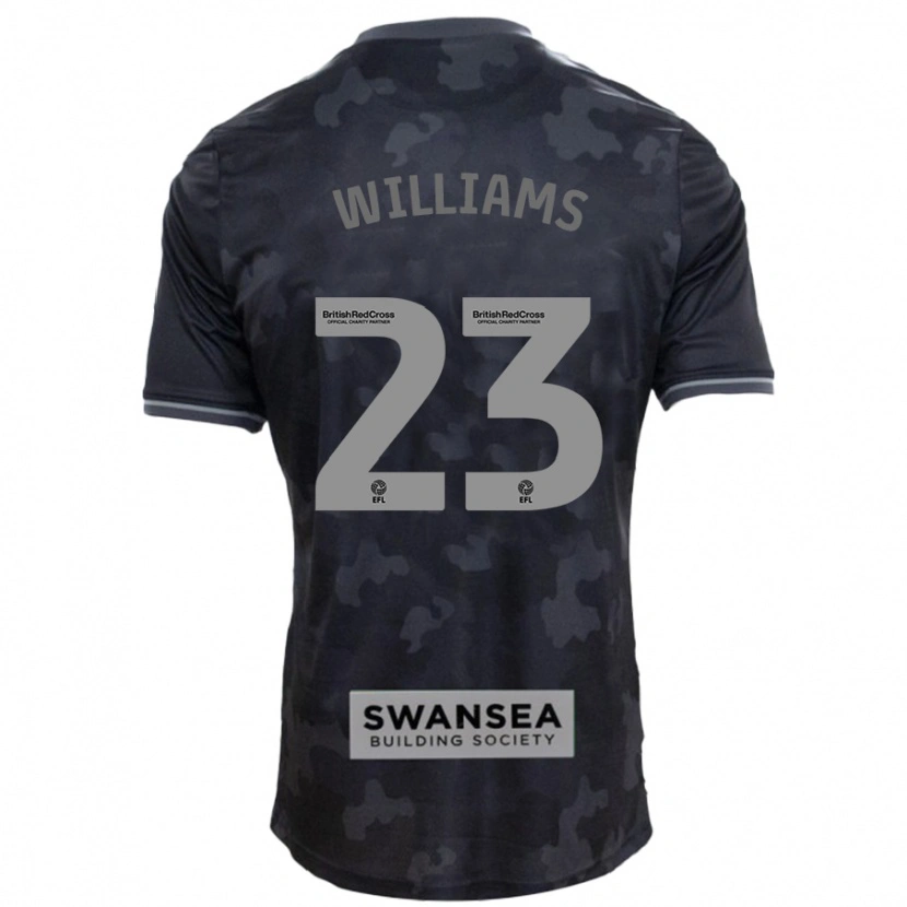 Danxen Kinder Jessica Williams #23 Schwarz Auswärtstrikot Trikot 2024/25 T-Shirt