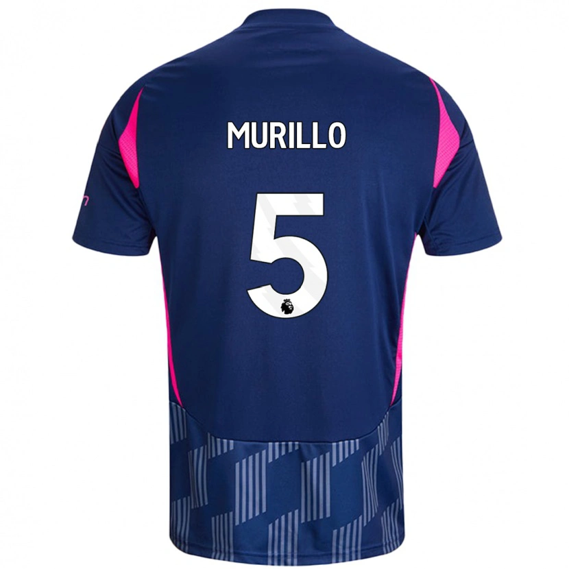 Danxen Kinder Murillo #5 Königsblau Rosa Auswärtstrikot Trikot 2024/25 T-Shirt