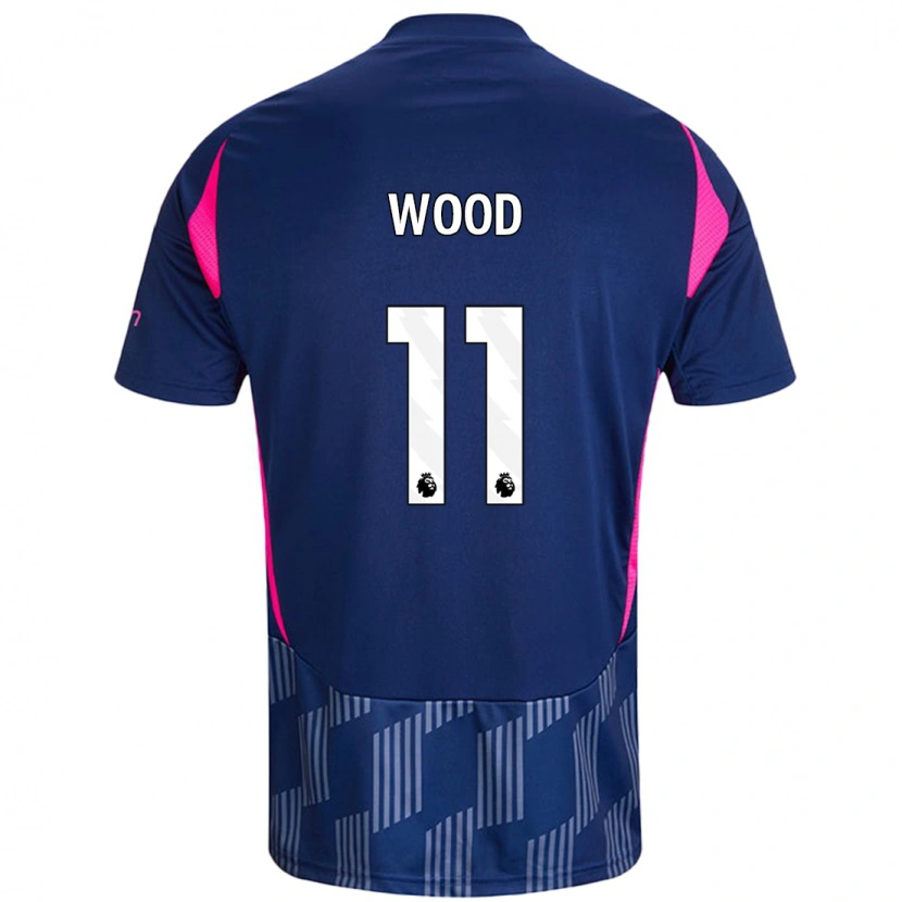 Danxen Kinder Chris Wood #11 Königsblau Rosa Auswärtstrikot Trikot 2024/25 T-Shirt