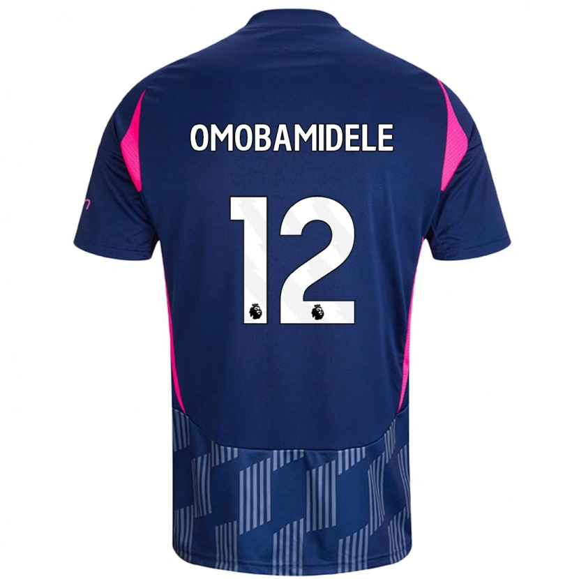 Danxen Kinder Andrew Omobamidele #12 Königsblau Rosa Auswärtstrikot Trikot 2024/25 T-Shirt