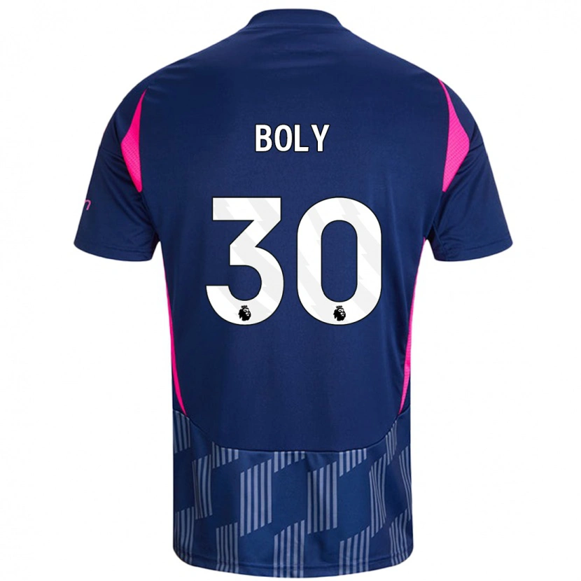Danxen Kinder Willy Boly #30 Königsblau Rosa Auswärtstrikot Trikot 2024/25 T-Shirt