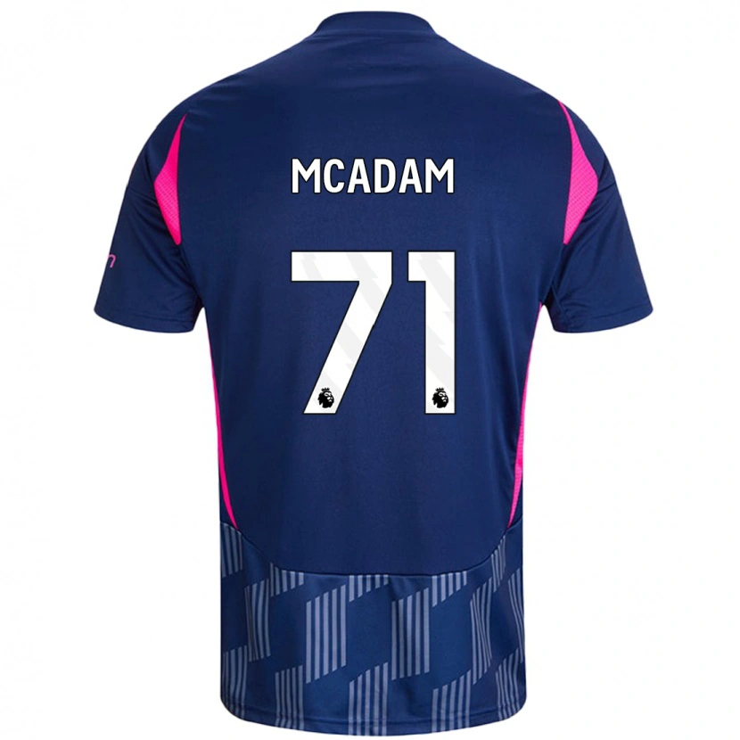 Danxen Kinder Kyle Mcadam #71 Königsblau Rosa Auswärtstrikot Trikot 2024/25 T-Shirt