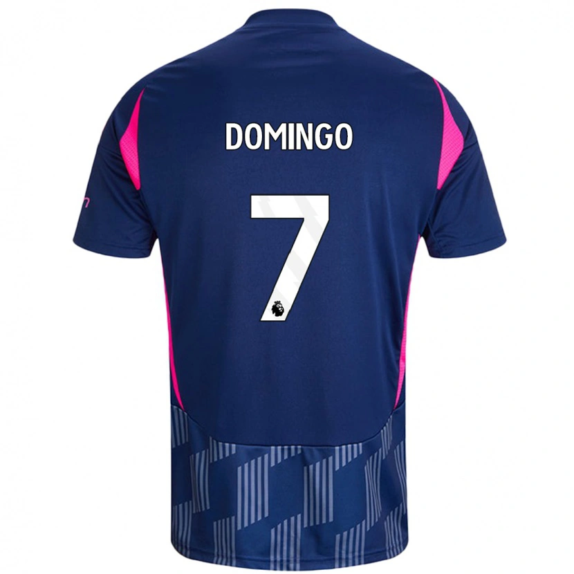 Danxen Kinder Sophie Domingo #7 Königsblau Rosa Auswärtstrikot Trikot 2024/25 T-Shirt