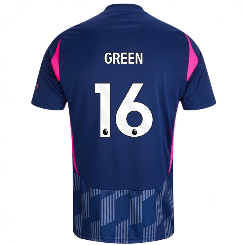 Danxen Kinder Mollie Green #16 Königsblau Rosa Auswärtstrikot Trikot 2024/25 T-Shirt