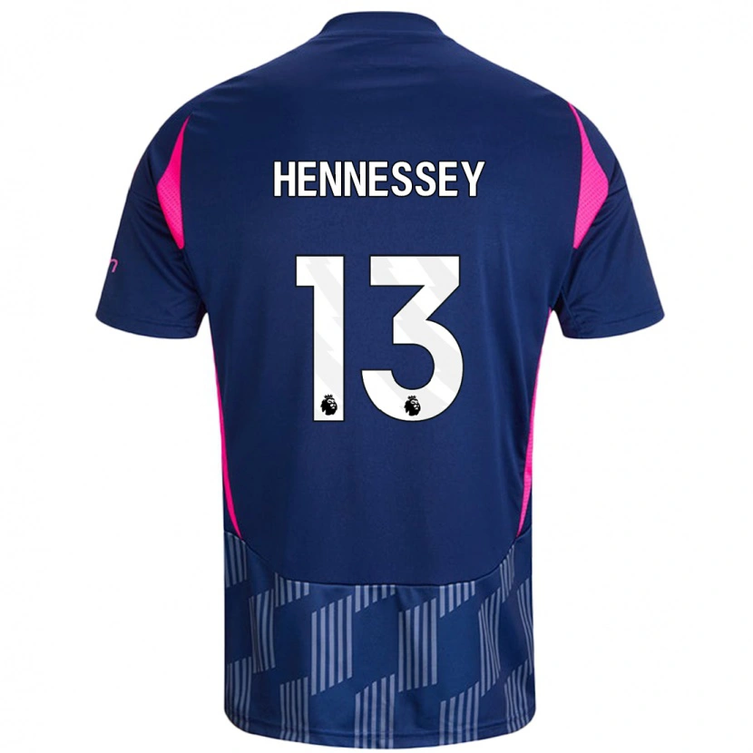 Danxen Kinder Wayne Hennessey #13 Königsblau Rosa Auswärtstrikot Trikot 2024/25 T-Shirt