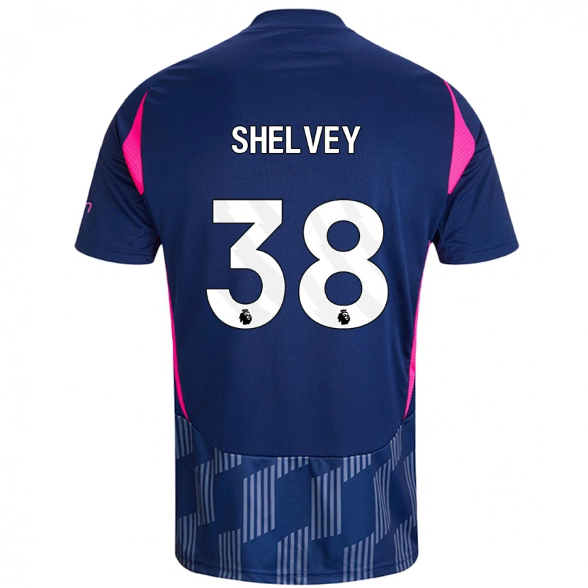Danxen Kinder George Shelvey #38 Königsblau Rosa Auswärtstrikot Trikot 2024/25 T-Shirt