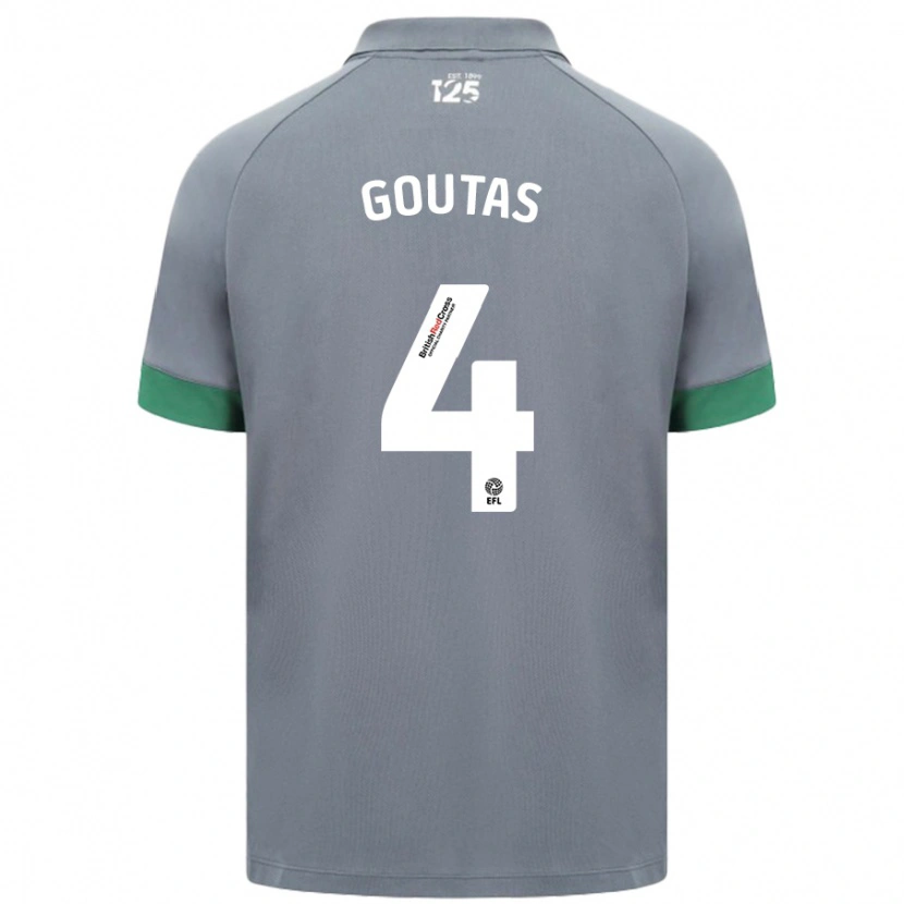Danxen Kinder Dimitrios Goutas #4 Dunkelgrau Auswärtstrikot Trikot 2024/25 T-Shirt