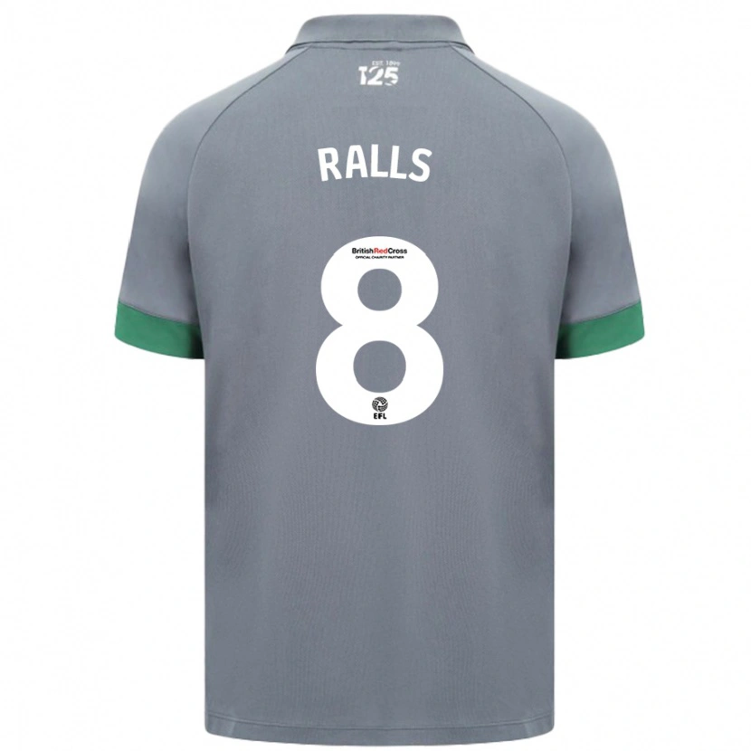 Danxen Kinder Joe Ralls #8 Dunkelgrau Auswärtstrikot Trikot 2024/25 T-Shirt