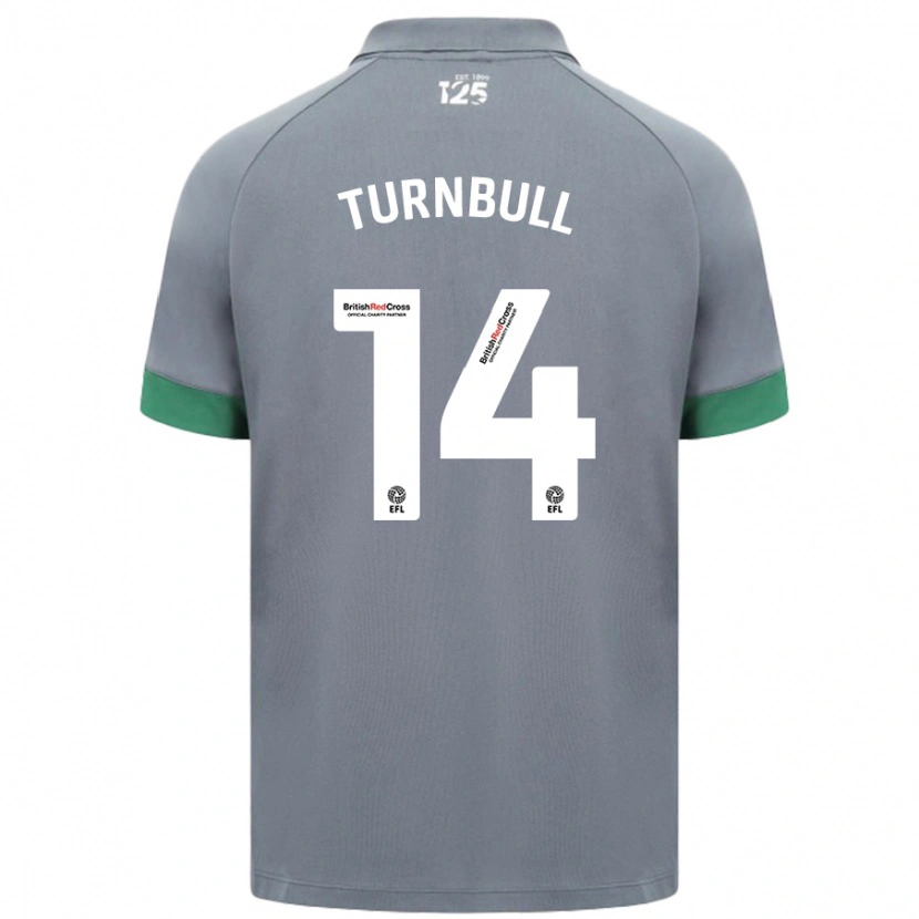 Danxen Kinder David Turnbull #14 Dunkelgrau Auswärtstrikot Trikot 2024/25 T-Shirt
