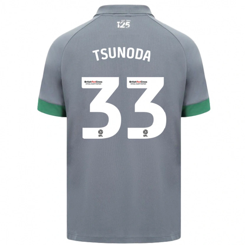Danxen Kinder Ryotaro Tsunoda #33 Dunkelgrau Auswärtstrikot Trikot 2024/25 T-Shirt