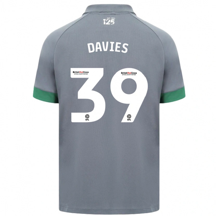 Danxen Kinder Isaak Davies #39 Dunkelgrau Auswärtstrikot Trikot 2024/25 T-Shirt