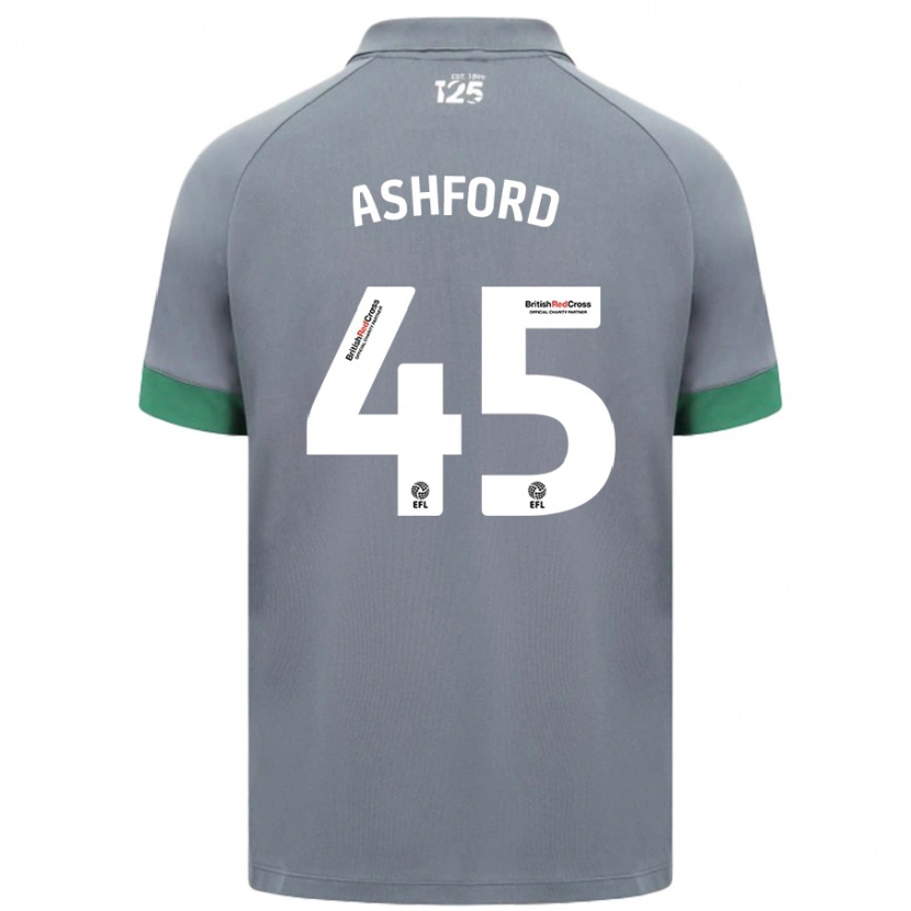 Danxen Kinder Cian Ashford #45 Dunkelgrau Auswärtstrikot Trikot 2024/25 T-Shirt