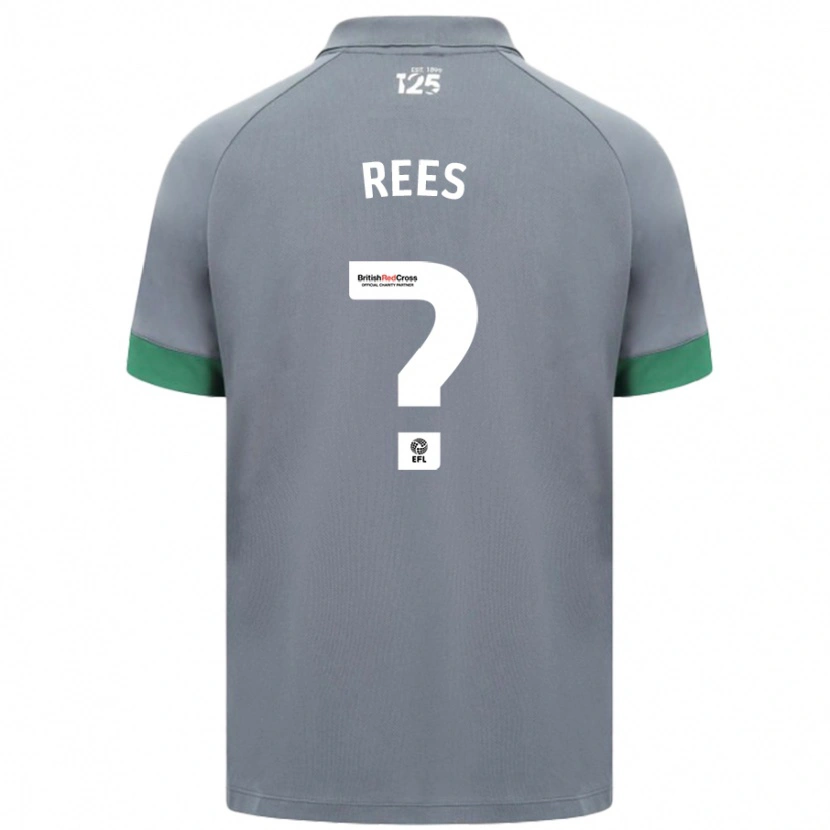 Danxen Kinder Osian Rees #0 Dunkelgrau Auswärtstrikot Trikot 2024/25 T-Shirt