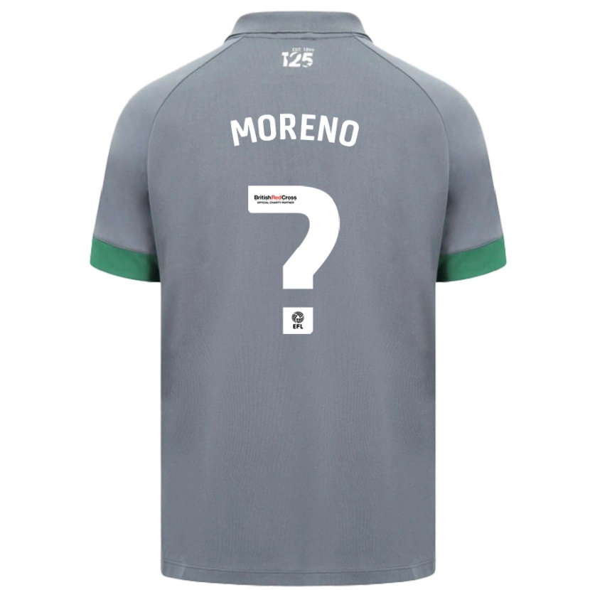 Danxen Kinder Paul Moreno #0 Dunkelgrau Auswärtstrikot Trikot 2024/25 T-Shirt