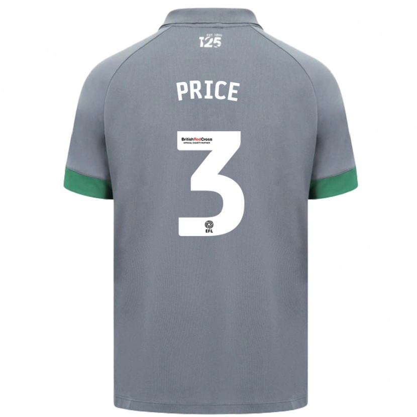 Danxen Kinder Ffion Price #3 Dunkelgrau Auswärtstrikot Trikot 2024/25 T-Shirt