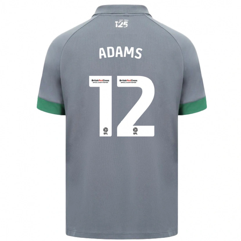 Danxen Kinder Kelly Adams #12 Dunkelgrau Auswärtstrikot Trikot 2024/25 T-Shirt