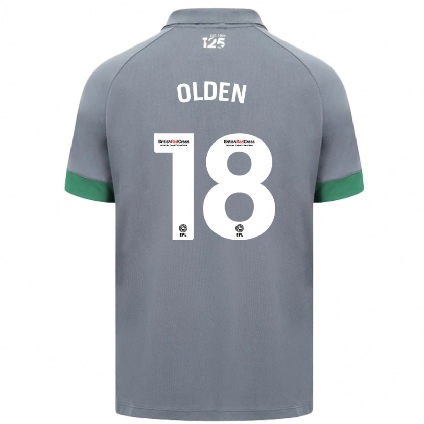 Danxen Kinder Mackenzie Olden #18 Dunkelgrau Auswärtstrikot Trikot 2024/25 T-Shirt
