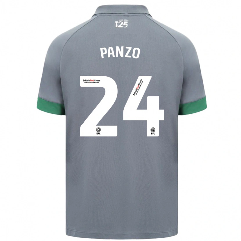Danxen Kinder Jonathan Panzo #24 Dunkelgrau Auswärtstrikot Trikot 2024/25 T-Shirt