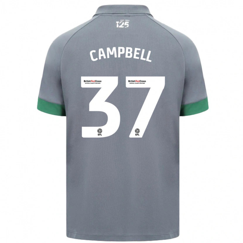 Danxen Kinder Vontae Daley-Campbell #37 Dunkelgrau Auswärtstrikot Trikot 2024/25 T-Shirt