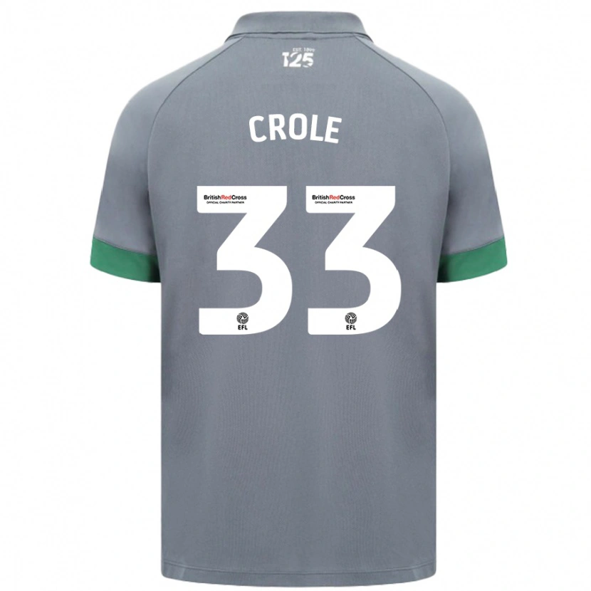 Danxen Kinder James Crole #33 Dunkelgrau Auswärtstrikot Trikot 2024/25 T-Shirt