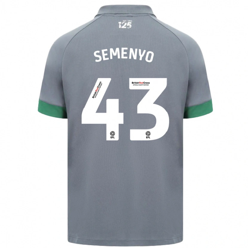 Danxen Kinder Jai Semenyo #43 Dunkelgrau Auswärtstrikot Trikot 2024/25 T-Shirt