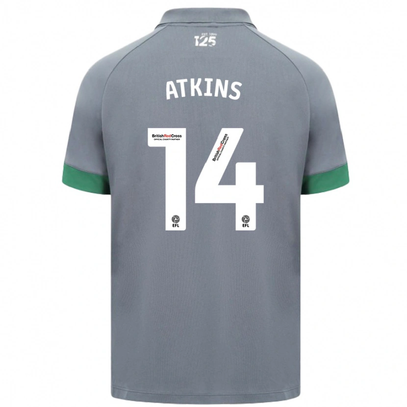 Danxen Kinder Zoe Atkins #14 Dunkelgrau Auswärtstrikot Trikot 2024/25 T-Shirt
