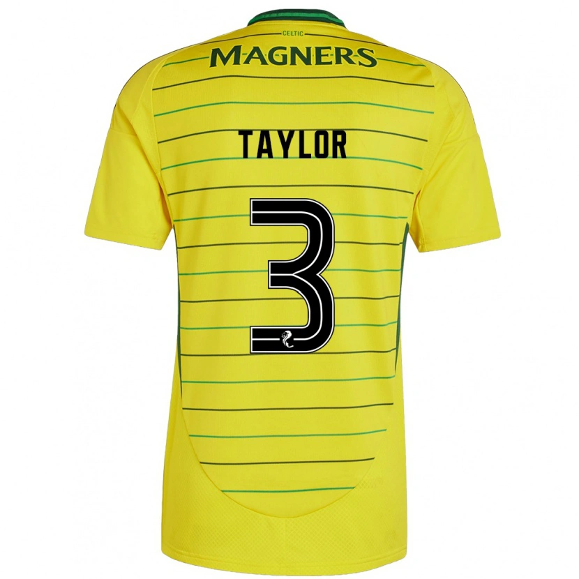 Danxen Kinder Greg Taylor #3 Gelb Auswärtstrikot Trikot 2024/25 T-Shirt